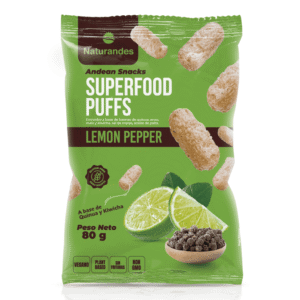 Andean Snacks Superfood Puffs - Lemon Pepper x 80 g